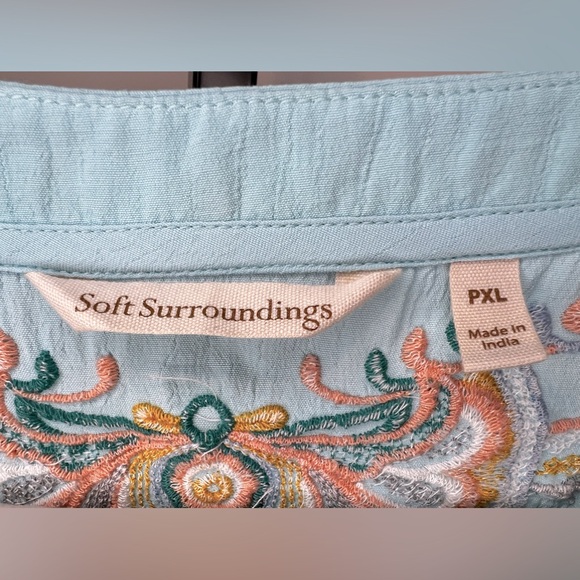 Soft Surroundings Women River Island Tunic Embroidered - Picture 9 of 10